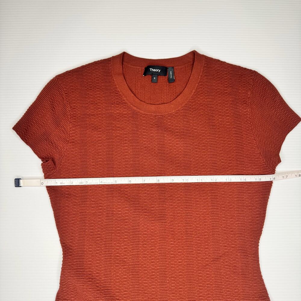 Theory Branteen Mini Sheath Dress Brown Rust Women’s Small Naturecore Neutral - Picture 7 of 14